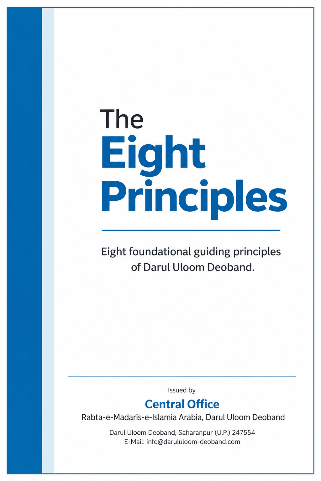 The Eight Principles of Darul Uloom Deoband